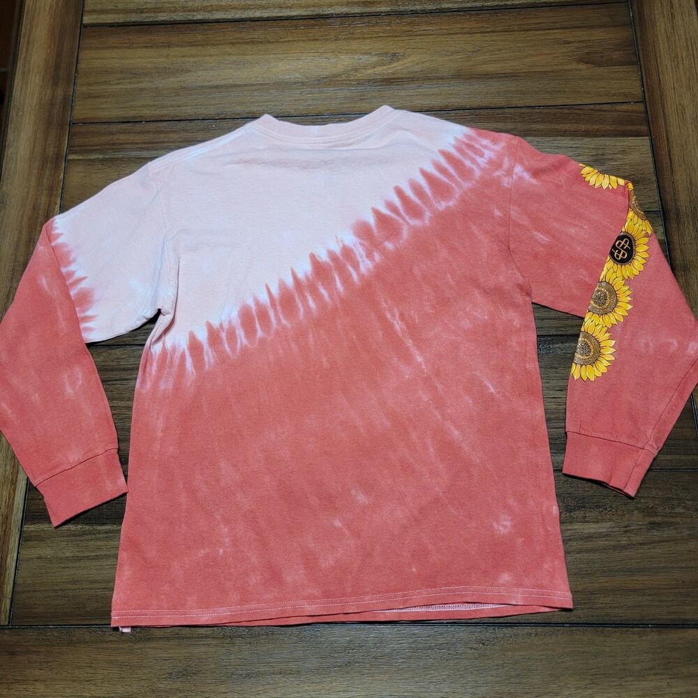 Simply Southern Youth LS Peach Tie-Dye Pumpkins & Sunflowers Sweatshirt - YM - Picture 4 of 5